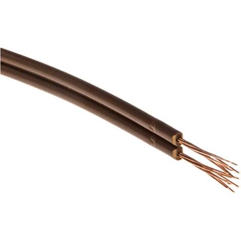 Câble audio RS PRO 1 paire , 0,34 mm², Duplex, gaine Marron