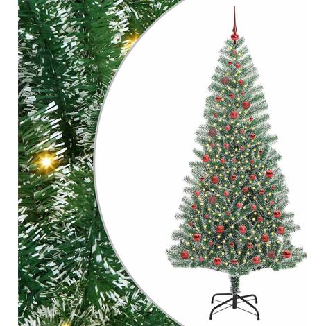 Albero di Natale Artificiale Imbiancato con Luci LED 210 cm vidaXL (1/5)