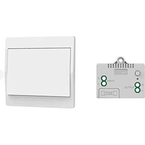 Selbstversorgender, batterieloser Funkschalter, drahtlose Fernbedienung für Lampen und Elektrogeräte, wasserdicht (1/4)