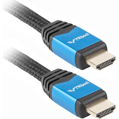 LANBERG CÂBLE HDMI CA-HDMI-20CU-0030-BL CONNECTEURS MÂLE/MÂLE PLAQUÉS OR BOÎTIER EN ALUMINIUM RÉSOLUTION JUSQU'À 3840 2160 3 MÈTRES NOIR (1/5)