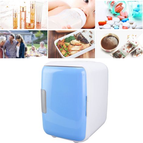 Mini réfrigérateur de voiture, petit réfrigérateur de voiture pour conserver au frais les cosmétiques et les produits de beauté, bleu. (1/5)