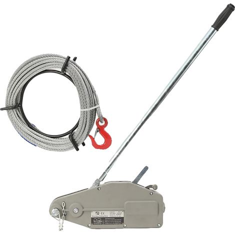 Cavo di sollevamento, portata 800 kg, lunghezza cavo 20 m, spessore cavo 8,3 mm, dimensioni 43x6x18 cm, peso netto 6 kg (1/5)