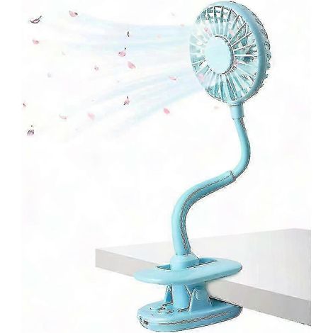 Ventilateur USB à pince, mini ventilateur personnel flexible pour bureau, ventilateur électrique portable avec clip (1/4)