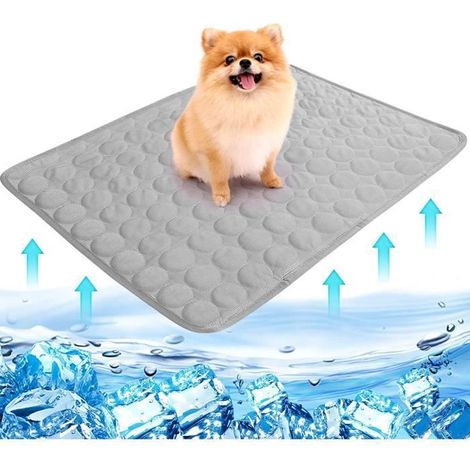HOXILEELEOTapis de Refroidissement pour Chien - Cool Mat - Gris - Rectangulaire - Petit - Non Toxique (1/4)