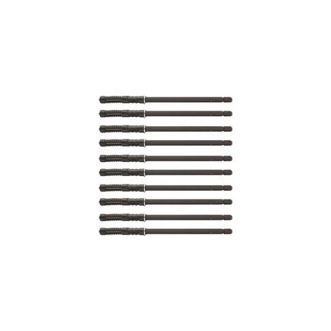 Lot de 10 équerres d'étagère invisibles, acier, Ø10x145 mm, fixation murale