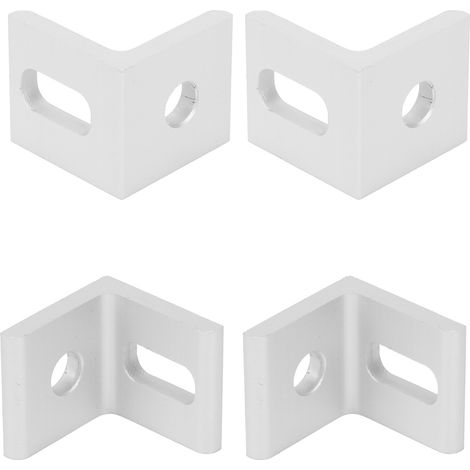 10 Pièces Équerre de Raccordement en Aluminium 90°, Support en L pour Montage Industriel et Bricolage (1/5)