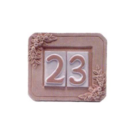 Porta números Vasarte Terracota, 2 puestos, Telcom