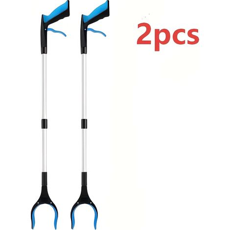 Lot de 2 pinces de préhension – Outil de ramassage pliable de 81 cm (32 pouces) avec mâchoire rotative à 360° et embout magnétique (1/5)