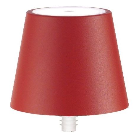 Lampada a led Poldina STOPPER di Zafferano ricaricabile e portatile colore Rosso con batteria fino a 12 ore