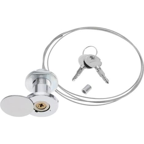 Serrure de Porte Garage d'urgence avec Fil d'acier et 2 Clés pour Portes de Volets Roulants et Serrure de Portes (1/5)