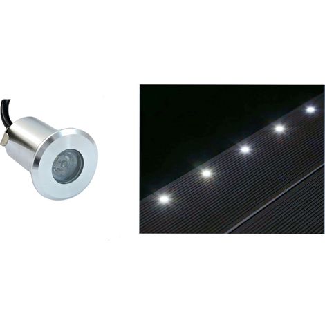 Faretto Segnapasso LED Esterno 3w Luce Fredda Rotondo Caplestabile Luci Percorso (1/5)