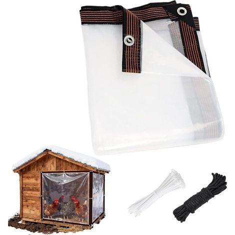 13m Housse De Protection pour Poulailler,Isolante - Bâche Imperméable pour Serre,pour Le Jardinage, l'hiver, L'Abri, La Terrasse, Le Toit, L'Extérieur, La Pièce, La Tente (1/5)