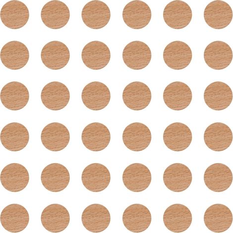 36x Cache vis adhésif autocollant diamètre 25mm protection bouchon trou obturateur meuble table chaise maison, Hêtre