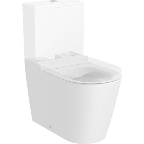 ROCA INSPIRA ROUND TAZA 64,5 RIMLES BLANCO MATE. No incluye tapa, asiento ni tanque.