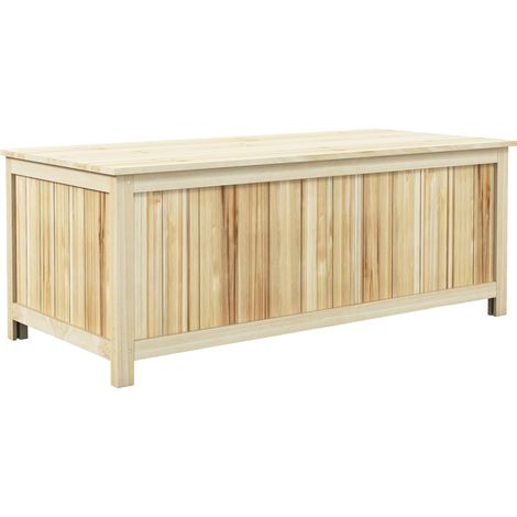 Coffre de Rangement Jardin Bois 172L Résistant Intempéries 90x45x55cm