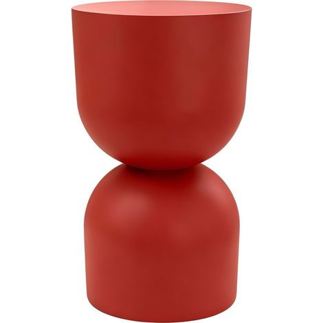 Bout de canapé en résine terracotta mat Ø24 cm - Ori (1/4)