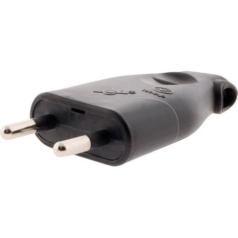 Zenitech – Fiche mâle 2P 6A latérale – Sortie latérale pour installation dans espaces restreints – Puissance 1380W sous 230V – Norme NF (1/5)