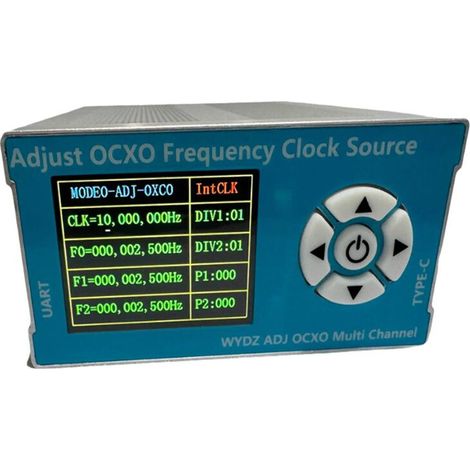 Módulo fuente de reloj estándar OCXO de 10M y 0,1 ppm con frecuencia ajustable de 2,5K a 200M y conectores SMA hembra.