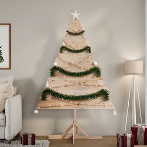 Árbol de Navidad de adorno madera maciza 180 cm vidaXL (1/5)