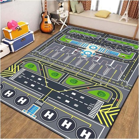 1 Tapis De Jeu Piste D'atterrissage Antidérapant Lavable Pour Chambre Salon Enfant (1/5)