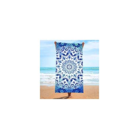 Strandtuch, ultrafeines und saugfähiges Strandtuch aus Fasern, bedrucktes Handtuch, Strandmatte - i-Crezuo