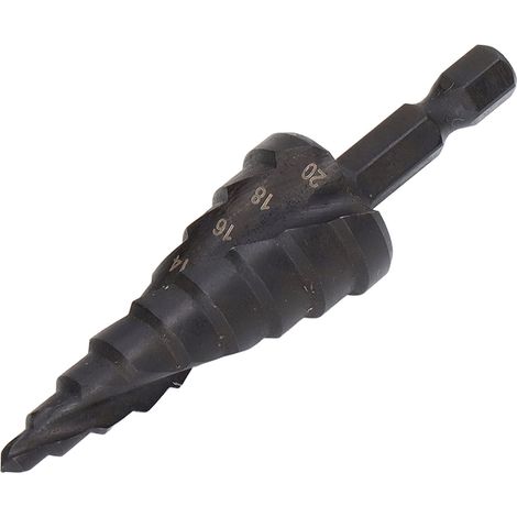 ACOUTO Stufenbohrer gerade HSS Spiral Pagode der Rest Sechskant TOL Sechskant TOL für Schwarzmetall 15 Stufen B Haltbarkeit Unmöglich Schnapp zum Bohren STAP SEM (Acoutotkv586bqw2-12)