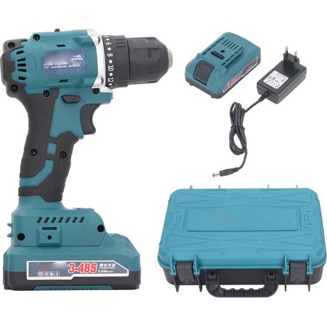 Cordless Drill Set 3‑48S 21V Power 20+1 Torsion Setting Brushless Lithium Electric Kit