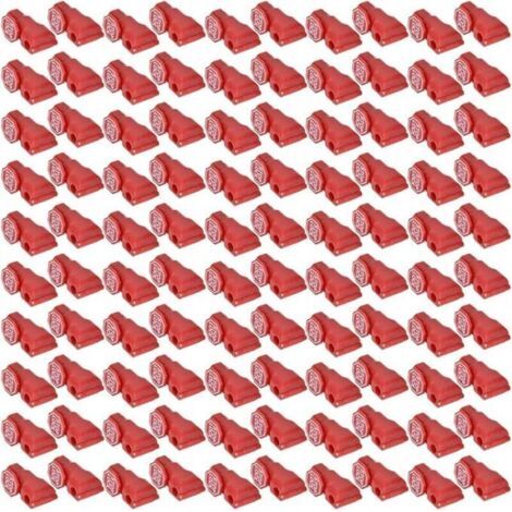 Crochet de serrure de 100pcs serrure de butée, serrure de sécurité rouge en plastique, installation facile, pour lien de marchandise, crochets de supermarché, affichage anti-vol de magas (1/4)