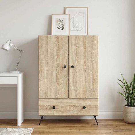 vidaXL Buffet Chêne Sonoma 66 x 34,5 x 95 cm Bois d'ingénierie (1/5)