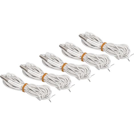 5 Stück 24V 60W Heizpatronen-Ersatz, Edelstahl-Heizkopf, Heizrohr, 3D-Druckerzubehör, 2 Meter / 6,6 Fuß (1/5)