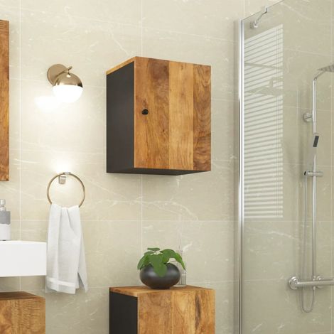 Bad-Wandschrank 38x33x48 cm Massivholz Mango vidaXL (1/5)