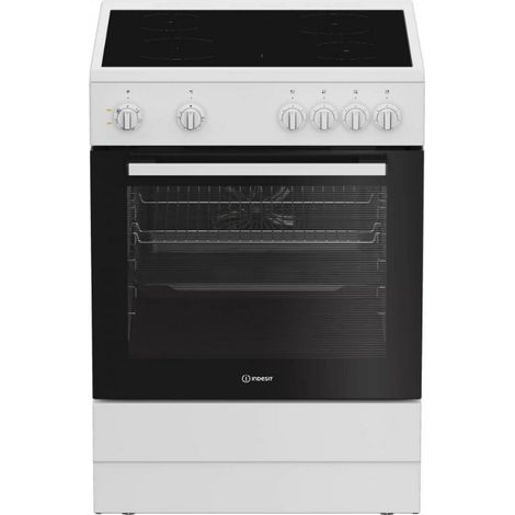 Piano cottura in vetroceramica a 4 fuochi da 72 litri, bianco - I6V5KCW - Indesit