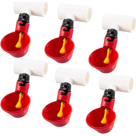 Abreuvoirs automatiques pour volailles, distributeur d'eau pour poulets, lot de 6 unités.-AquaForge (1/5)