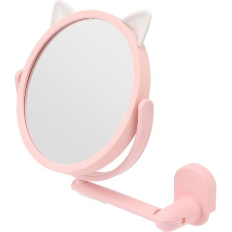 Schminkspiegel, Durchmesser 16,5 cm, transparenter Kosmetikspiegel, Wandspiegel fürs Badezimmer (1/5)