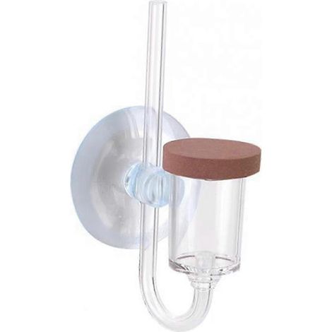 Kohlendioxid-Raffiner-Aquariendiffusor mit Saugnapf, Mini-Aquarien-Luftdiffusor für Glasaquarien, Zubehör-L
