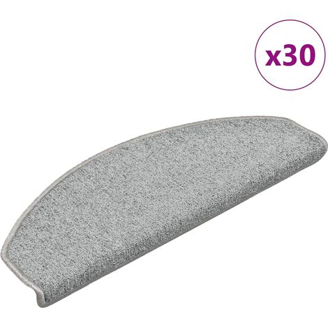 Stufenmatten 30 Stk. 65x24x4 cm Hellgrau Halbrund Groß