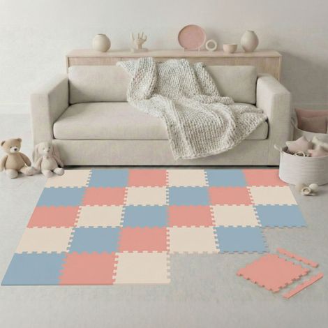27 Teile Spielmatte Baby Puzzlematte 30x30 Krabbelmatte Bodenmatte Kinderzimmer