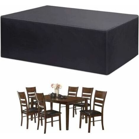 Bache Salon de Jardin, Housse Table de Jardin, Bache de Protection, Housse de Protection Salon de Jardin, Protection extérieure résistante imperméable de Meubles 210D Oxford (270×180×89CM) (1/5)