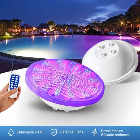 Ampoule LED PAR56 Piscine 25W Plastique RGB Multicouleur Contrôle Interne 12V rgb 25w 16 × 16 × 15 cm 530 g – Livraison gratuite (1/5)
