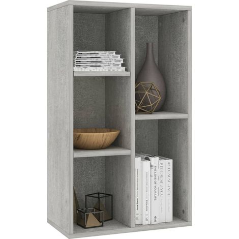Bibliothèque-Buffet Gris béton 45 x 25x80 (1/5)