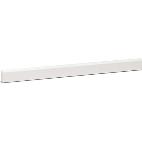 KGM Sockelleiste Massivholz weiß lackiert RAL 9010 5 x 22 mm 2,4 m