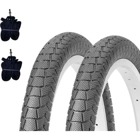 2 COPERTONI 20 X 1.95 (50-406) + CAMERE Pneumatici Bici Neri BMX Stradale City Bike Bambino (1/4)