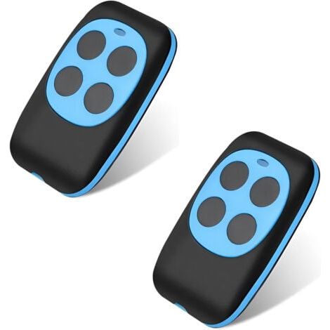 Telecommande Universelle Portail télécommande garage Code Fixe Bip Portail Universelle Sans Fil Compatible 4 Boutons Touches Copieuse pour Porte de Garage et Voiture（2 articles） (1/5)