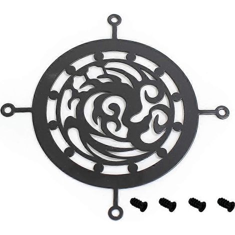 Grille de protection métallique robuste pour ventilateur de boîtier PC, support de ventilateur de refroidissement pour ordinateur, protection anti-doigts (1/5)
