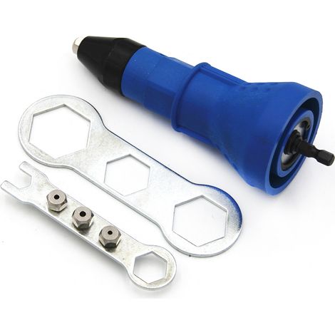 Pince à riveter Pistolet à Rivets électrique Tirer Adaptateur Rivet électrique Adaptateur de Conversion Pistolet électrique,Blue (1/3)