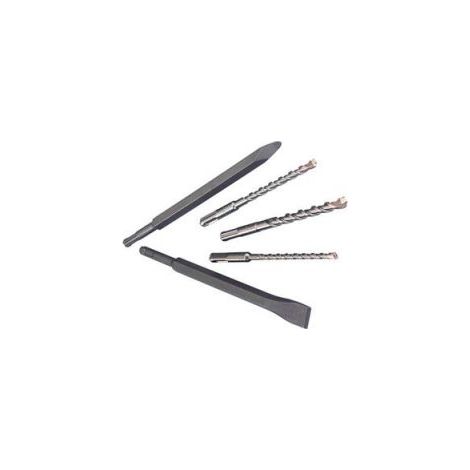 Coffret forets et burins SDS-Plus - 5 pièces (1/2)