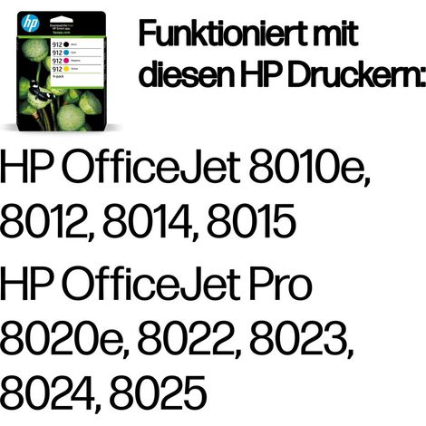 HP 6ZC74AE 4-Pack BK/C/M/Y No. 912 Druckerpatronen