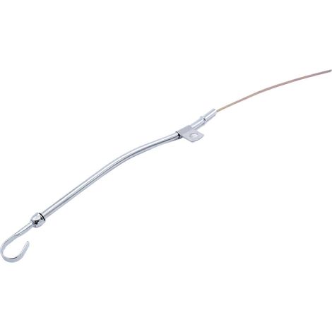 Tube de jauge d'huile compatible avec les moteurs SB (260, 289, 302, 347, 351W) de 1965 à 1987, en acier chromé. (1/5)