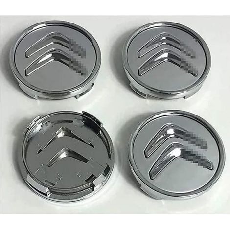 Cache-moyeux 4 pièces, capuchons de centre de jante 60 mm, accessoires de logo compatibles avec Citroën C2, C4, C5, C6