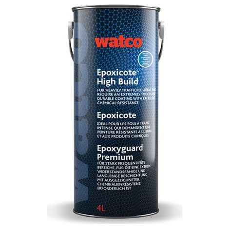 Watco Epoxyguard Premium Schnelltrocknend Anti-Rutsch, zweikomponentige Epoxidharz Bodenbeschichtung, Dunkelgrau 4L